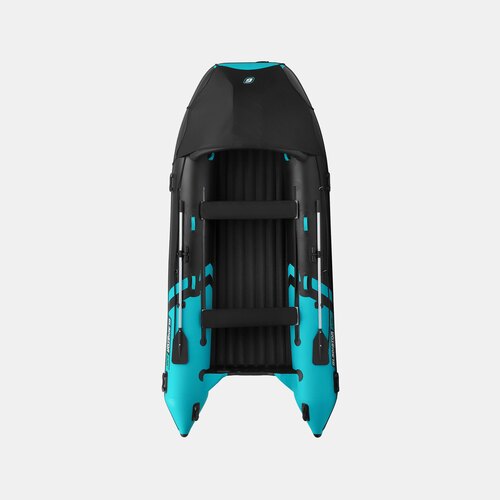 Надувная лодка GLADIATOR E420PRO черно-бирюзовый