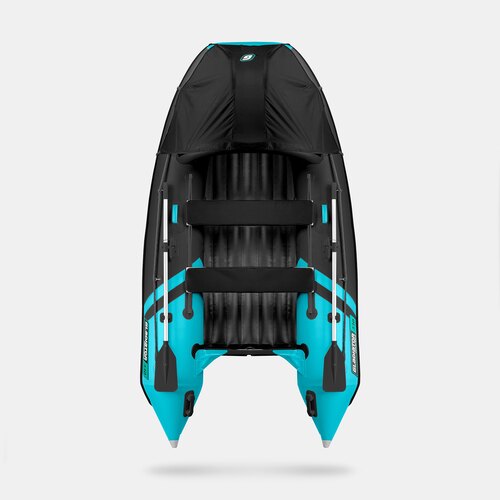 Надувная лодка GLADIATOR E330PRO черно-бирюзовый