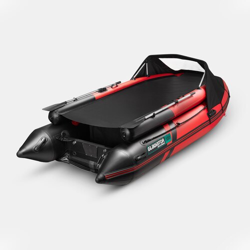 Надувная лодка GLADIATOR E380X PRO красно-черный