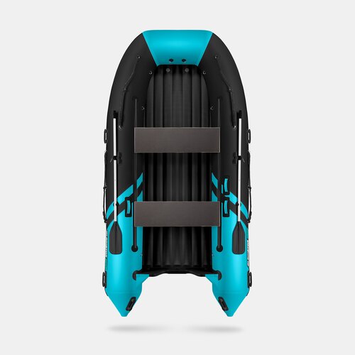 Надувная лодка GLADIATOR E450S черно-бирюзовый